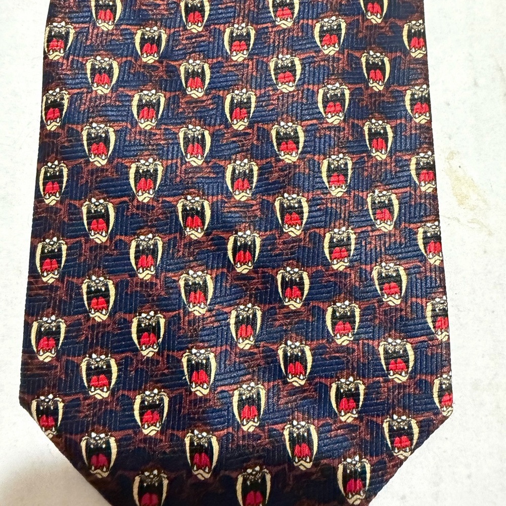 looney tunes taz tasmanian devil‎ aop y2k 56" neck tie #1483 - Picture 2 of 4